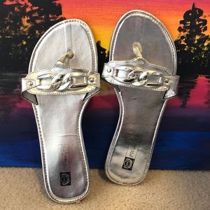 Silver sandals!